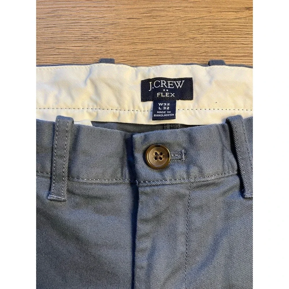 J.Crew Re-Imagined Blue Chino Pants Slim FLEX Straight W32 L32